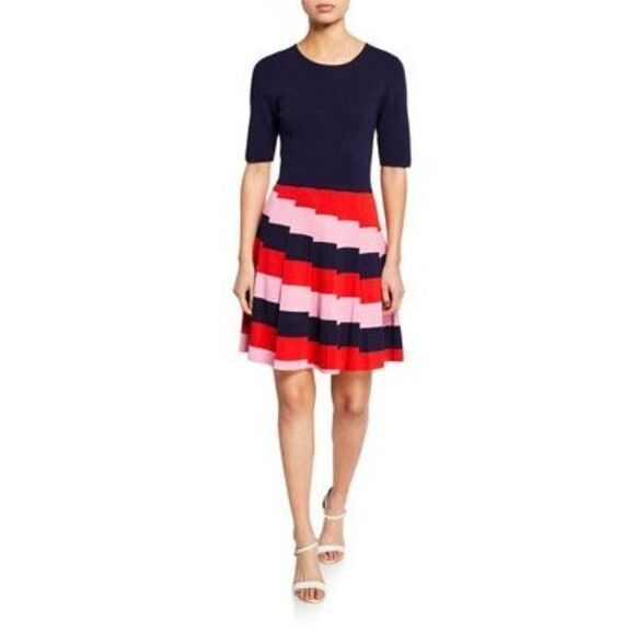 Trina Turk Fenna 2 Stripe Sweater Dress Medium - Picture 1 of 6